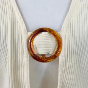 Callahan New Open Front Ring Bell Sleeve Ribbed Vera Top Creme thumbnail 9