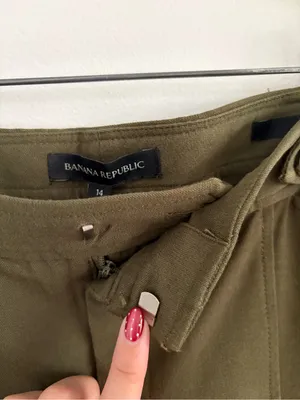 NWT Banana Republic Sloan Pant Olive Green Size 14 thumbnail 3