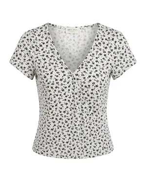 Black & White Floral Wrap V thumbnail 2