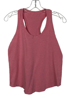Lululemon Salmon Pink Racerback Round Neck Athletic Tank Top Size 4 Athleisure thumbnail 1