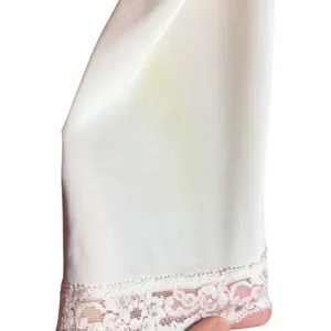 Vintage Shadowline Night Gown Lingerie Slip Dress Lace Detail Cream Size Small thumbnail 7