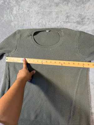 Madewell Women’s Medium Olive Green Textured Knit Crew Neck Sweater Cotton Blend thumbnail 7