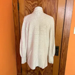 Vtg 90s fuzzy oversized cream cardigan thumbnail 11