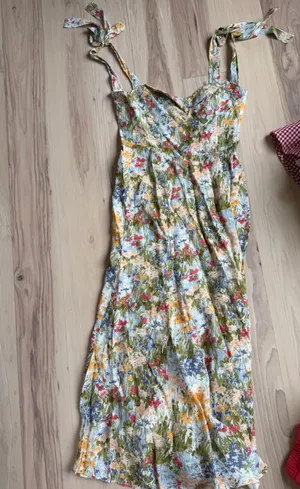 Reformation Pastel Floral Tie-Shoulder Midi Dress thumbnail 4