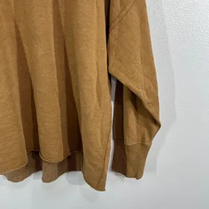 Aerie Good Vibes Turtleneck‎ Sweatshirt Tan Camel Oversized Pullover Women's L thumbnail 7