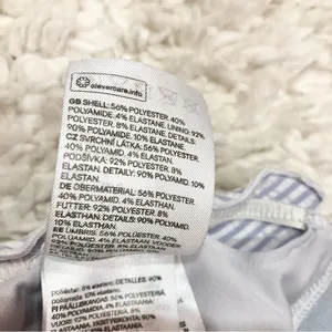 H&M Seersucker Striped Ruffle Bikini‎ Top Blue periwinkle 6 thumbnail 6