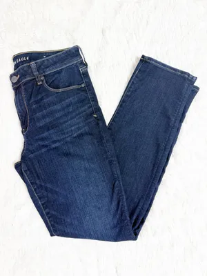 American Eagle Skinny Next Level Stretch Jeans Size 14 Long Dark Wash thumbnail 5