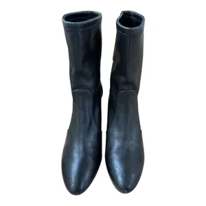 Stuart Weitzman Sleek 85 Black Leather Sock Boot 6.5 | MSRP‎ $595 thumbnail 2