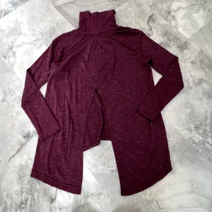 We The Free Free People Split Back Cowl Neck Top Style OB536113 Medium M Purple‎ thumbnail 4