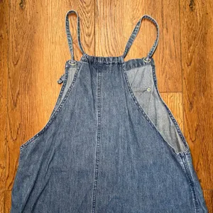 90s Marsh Landing Blues Denim Jumper Dress 100% Cotton Womens M cottagecore VTG thumbnail 7