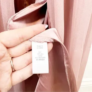 BHLDN‎ Hitherto Camilla Silk Slit Leg Bridesmaid Gown Women's 8 Pink Romantic thumbnail 12