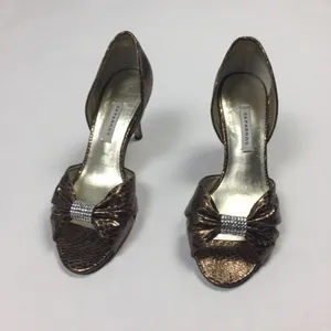 Caparros Copper Faux Snakeskin Embellished‎ Heels thumbnail 2