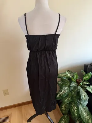 Abercrombie & Fitch Black Wrap Midi Dress thumbnail 3