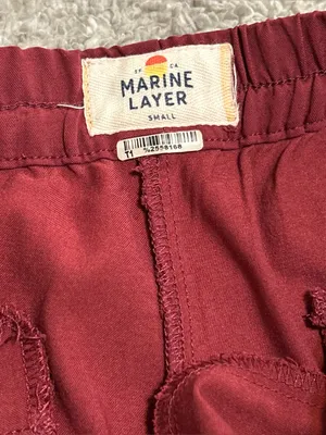 Marine Layer Allison Burgundy Relaxed Fit Pull On Trouser Pants Women’s Small thumbnail 8