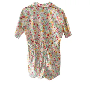 Sadie & Sage Floral Short Sleeve Romper White Multi‎ Color Button Front Size M thumbnail 2