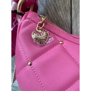 Juicy Couture Pink Quilted Shoulder Bag with Charm & Scarf thumbnail 3
