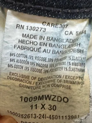 Wrangler Blue Wide Leg Denim Jeans size 11x30 thumbnail 6