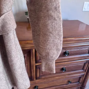Sézane Enola Dress Light Camel Mohair Wool Belted Mini Dress M NWT thumbnail 6