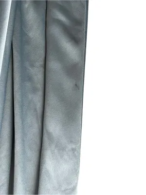 Anthropologie BHLDN Elsie Straight Neck Satin A-Line Gown Maxi Dress Dusty Blue thumbnail 12
