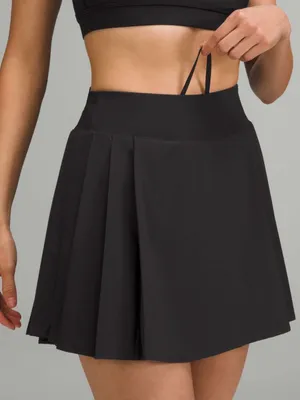 lululemon side pleat high rise tennis skirt black 4 W8ADUS thumbnail 1