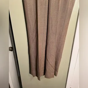 346 Brooks Brothers Women's Size 4 Wool Trousers Dress Pants Brown Tan Plaid thumbnail 3