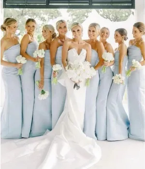 Dusty Blue Bridesmaid Dress thumbnail 1