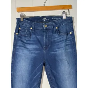 Seven7 Mid Rise Skinny Jeans Dark Wash Stretch Denim Women’s Size 30 thumbnail 4
