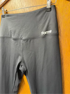 Forme Sculpt+ Leggings High Rise Pull On Obsidian Black Large Logo Fitness Gym thumbnail 7