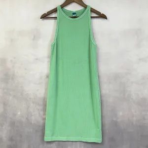 Old Navy Ribbed High Neck Mini Dress Womens L Stretch Minimal Coastal Soft‎ Girl thumbnail 11