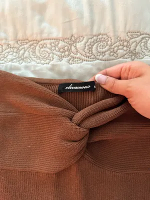 Olivaceous Brown Strapless Top thumbnail 2