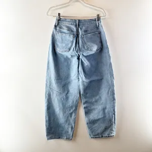 Quince Bella Stretch High Rise Barrel Jeans Organic Cotton Cool Blue 26 thumbnail 7