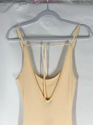 Beginning Boutique Zaria Beige Ribbed Knit Midi Dress Size 12/L NWT thumbnail 9