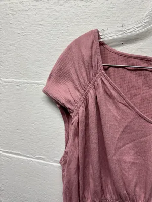 Old Navy Pink Smocked Waist Top thumbnail 5