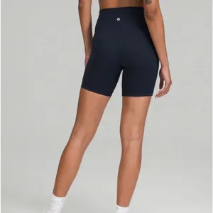 Lululemon Navy Wunder Train High Rise Short 6” thumbnail 5