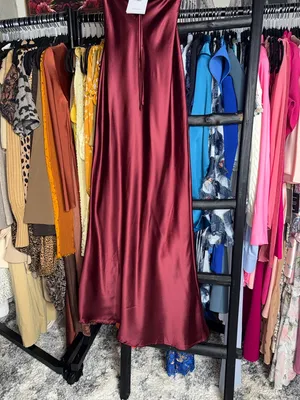 Princess Polly Fadyen Bias Cut Maxi Dress Burgundy Satin Lace Bust XS 2 New NWT thumbnail 9