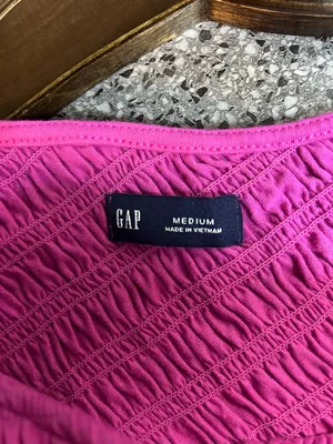 GAP Ruched Diagonal Stitch Knit Top in Bright Pink thumbnail 4
