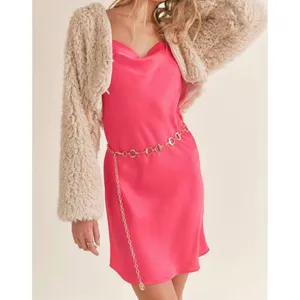sadie & sage janae faux fur cropped jacket y2k thumbnail 7