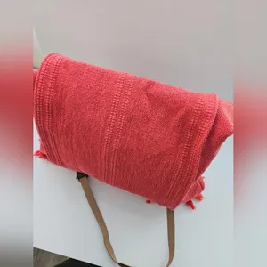 NWT TSD12 Coral Woven Boho Tote with Leather Trim & Crossbody Strap thumbnail 4
