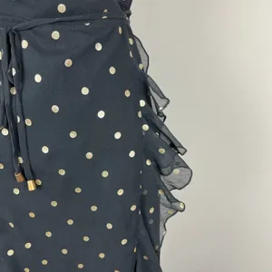 Lovers + Friends Revolve Bridget Maxi Dress Small Black Gold Polka Dot Ruffle S‎ thumbnail 3