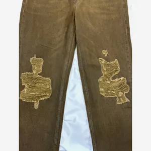 Free People We the Free The Lasso Distressed Straight-leg Jeans Brown 25 thumbnail 10