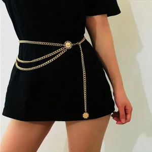 Golden Plated Tassel Belt Chain Elegant‎ Alloy Accessory Versatile Style thumbnail 3