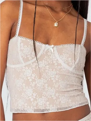 Edikted Top White Lace thumbnail 2