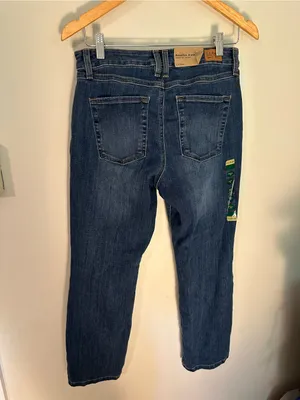 NWT LL Bean beanflex straight leg midrise jeans 10p thumbnail 5