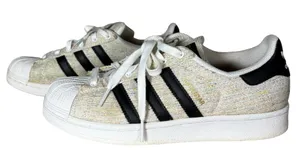 Adidas Superstar Tan Speckled Canvas Sneakers Size 6 thumbnail 1