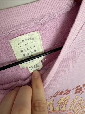Billabong Light Pink Graphic Crewneck Sweatshirt Medium thumbnail 4