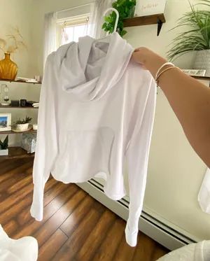 White Turtleneck Hoodie thumbnail 3