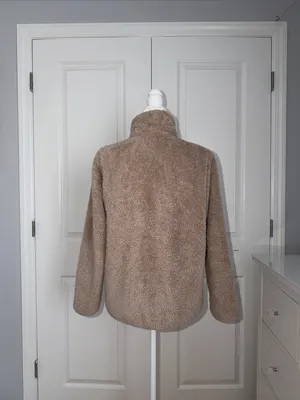 Uniqlo Tan Sherpa Zip-Up Jacket thumbnail 2