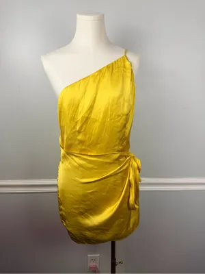 Lovers + Friends Karen Mini Dress Yellow green size small thumbnail 3