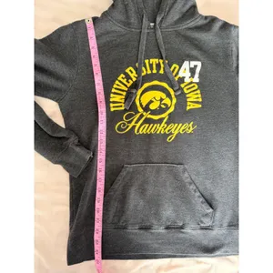 Jones & Mitchell University of Iowa Hawkeyes Hoodie Grey Glitter Hearts Large thumbnail 8