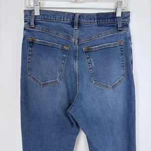 Abercrombie & Fitch The Ankle Straight Ultra High Rise Distressed Size 29/8 Long thumbnail 8